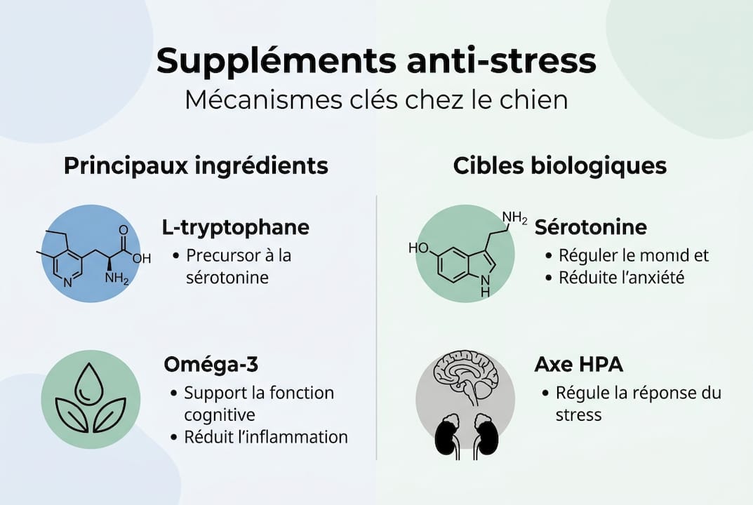 Découvrez en image comment agissent les compléments alimentaires pour lutter contre le stress.