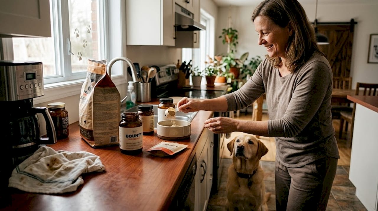 Ma routine quotidienne pour préparer les compléments alimentaires de mon chien