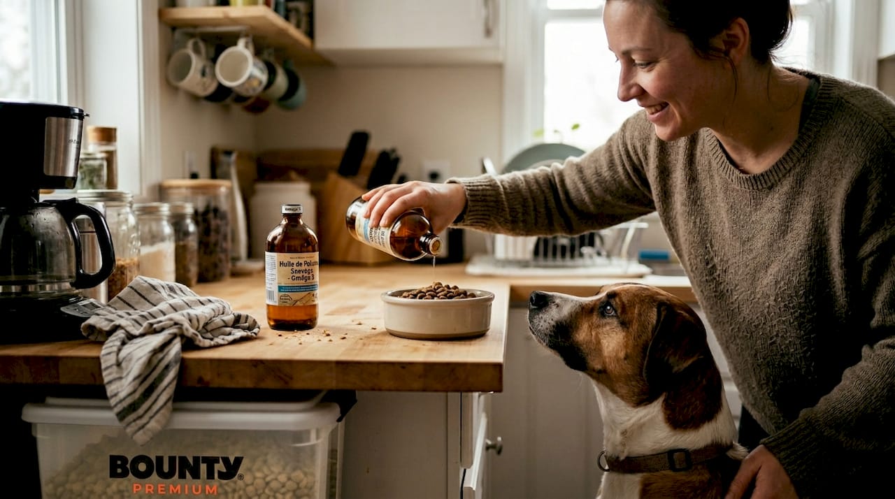 Supplément nutritionnel à ajouter aux croquettes pour chien