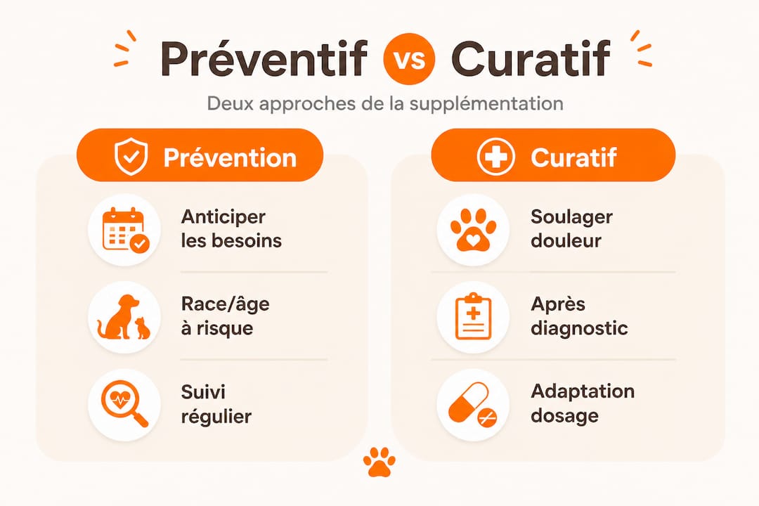 Infographie : prévention ou traitement, quelle approche de la supplémentation choisir ?