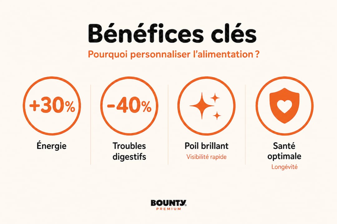 Infographie : les avantages d’une alimentation sur mesure pour votre chien