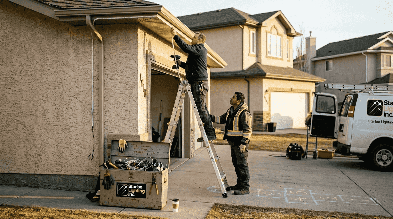 Permanent Installation Permanent lighting installation workflow for Calgary homes
