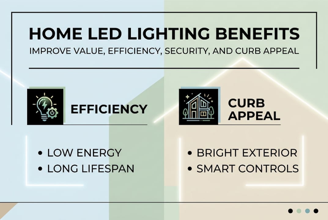 Infographic on outdoor LED system benefits