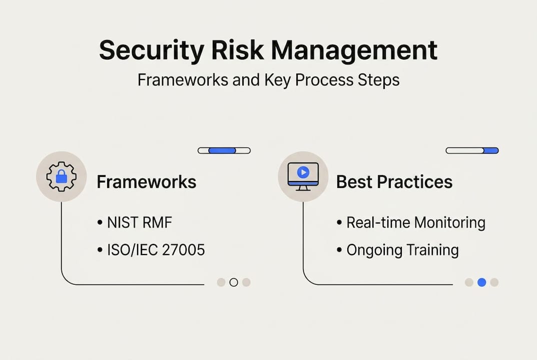 Security risk management: frameworks, best practices, impact