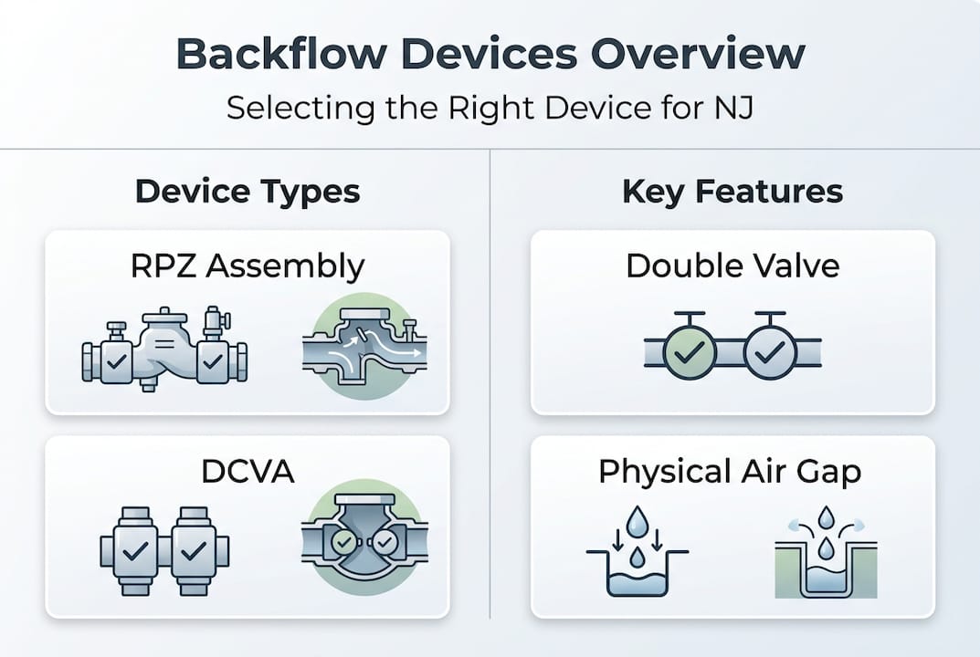 Infographic compares backflow device options