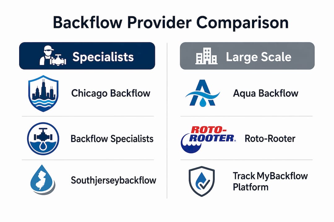 Infographic comparing backflow service providers