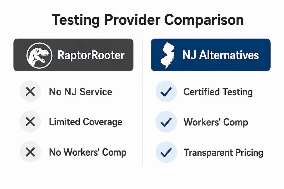 Infographic comparing backflow test providers