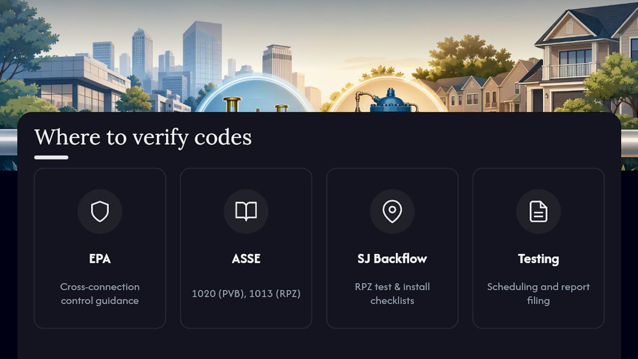 Where to Verify Codes and Standards — overview diagram