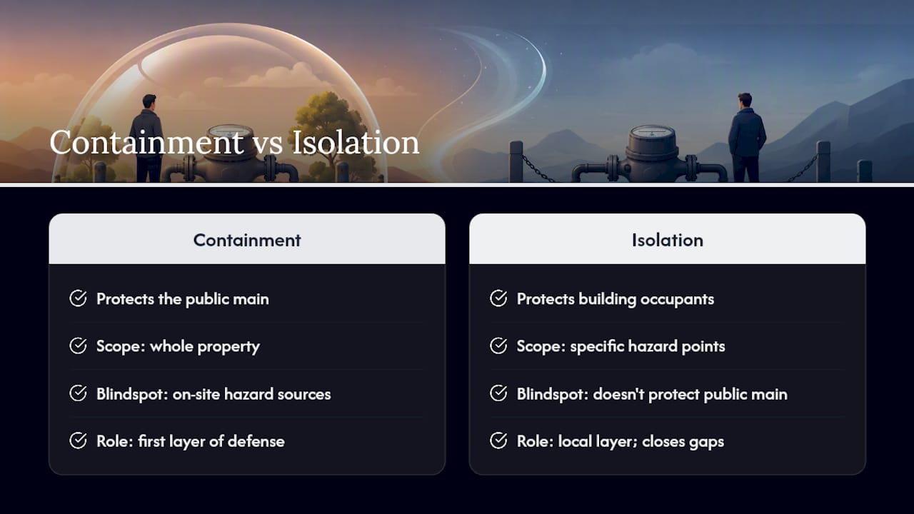 Why Containment and Isolation Work as a Team — overview diagram