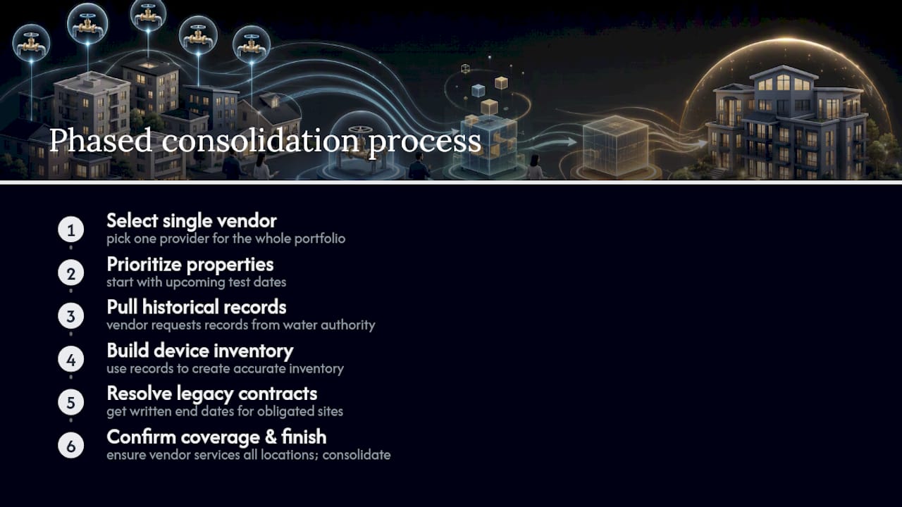 Phased transition to one backflow provider