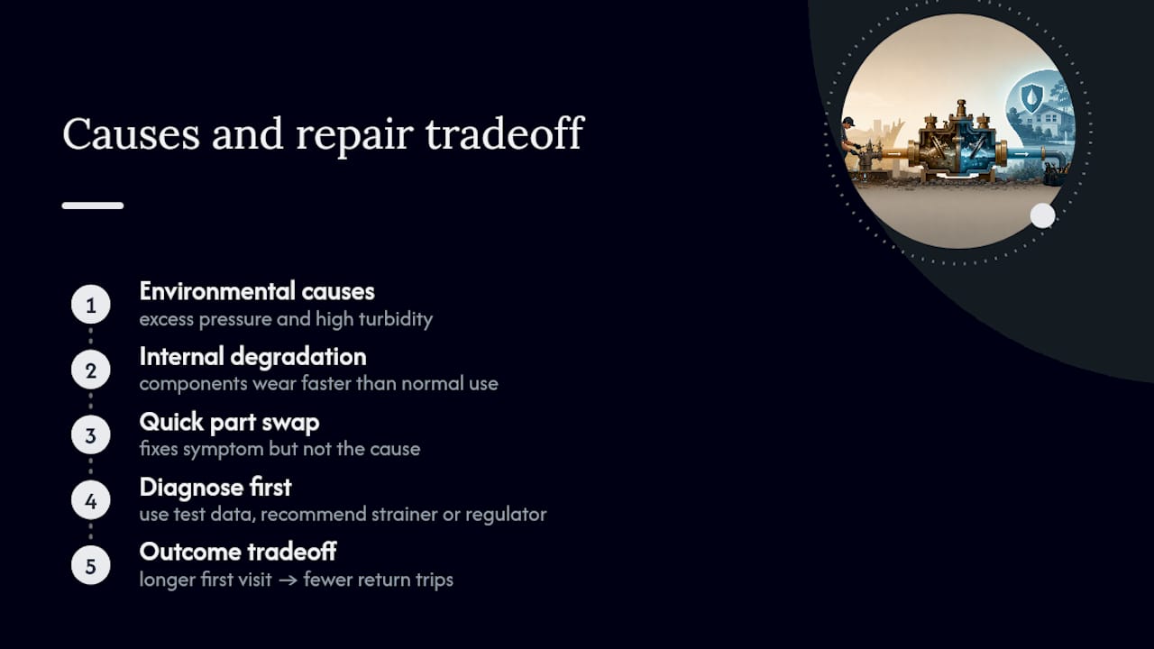 Causes and prevention of repeat backflow failures