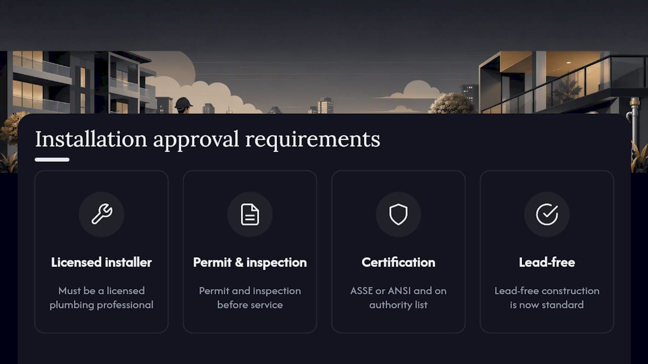 Backflow installation approval requirements