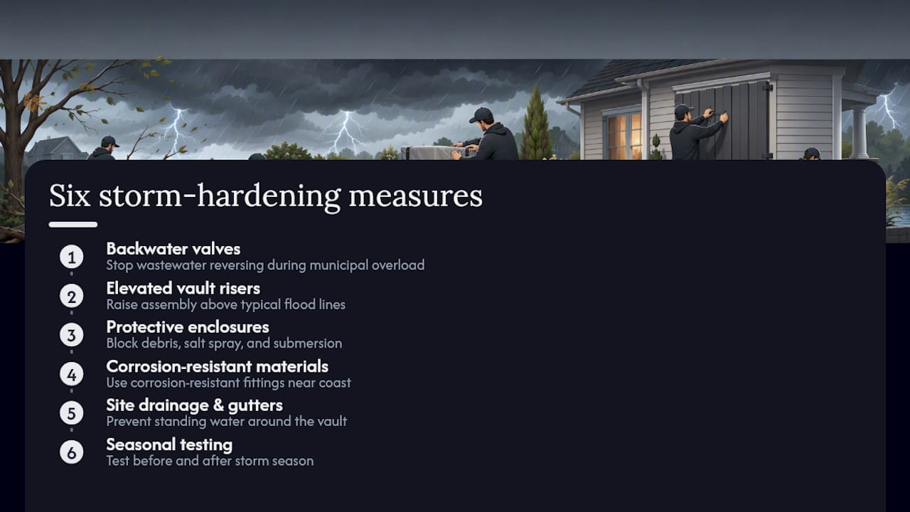 Six measures for preventing storm backflow damage