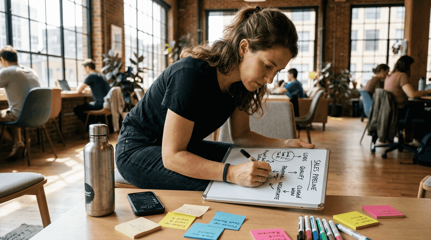 Freelancer mapping client sales pipeline