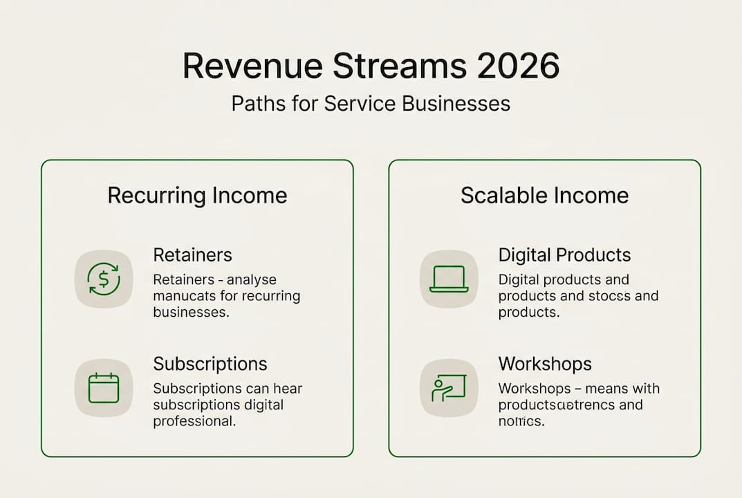 Infographic with revenue stream categories