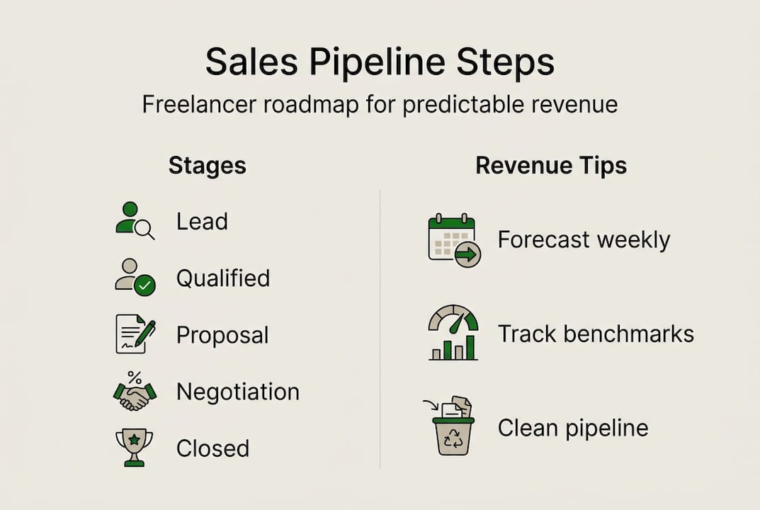 Infographic on sales pipeline and revenue tips