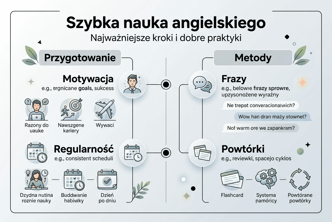 Prosta infografika do nauki angielskiego