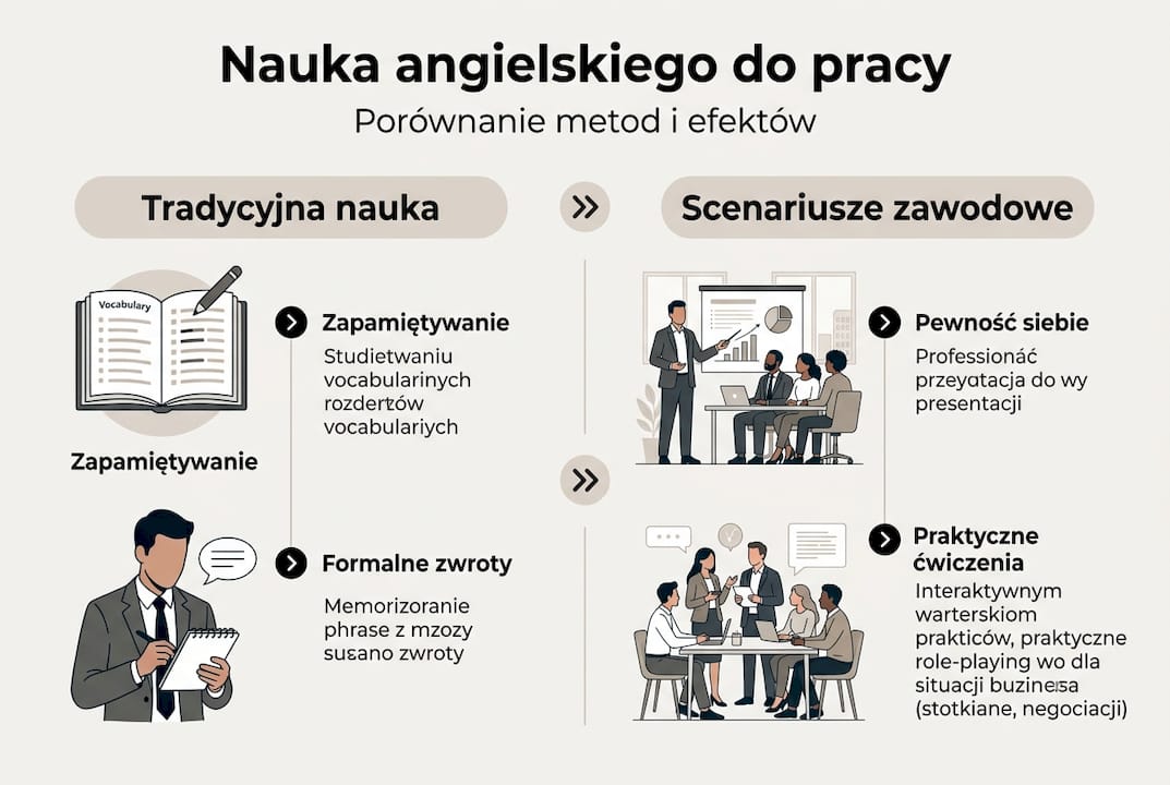 Porównanie najpopularniejszych sposobów nauki języka angielskiego w formie infografiki