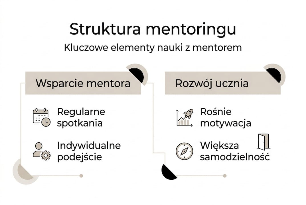 Infografika: Jak wygląda struktura mentoringu językowego