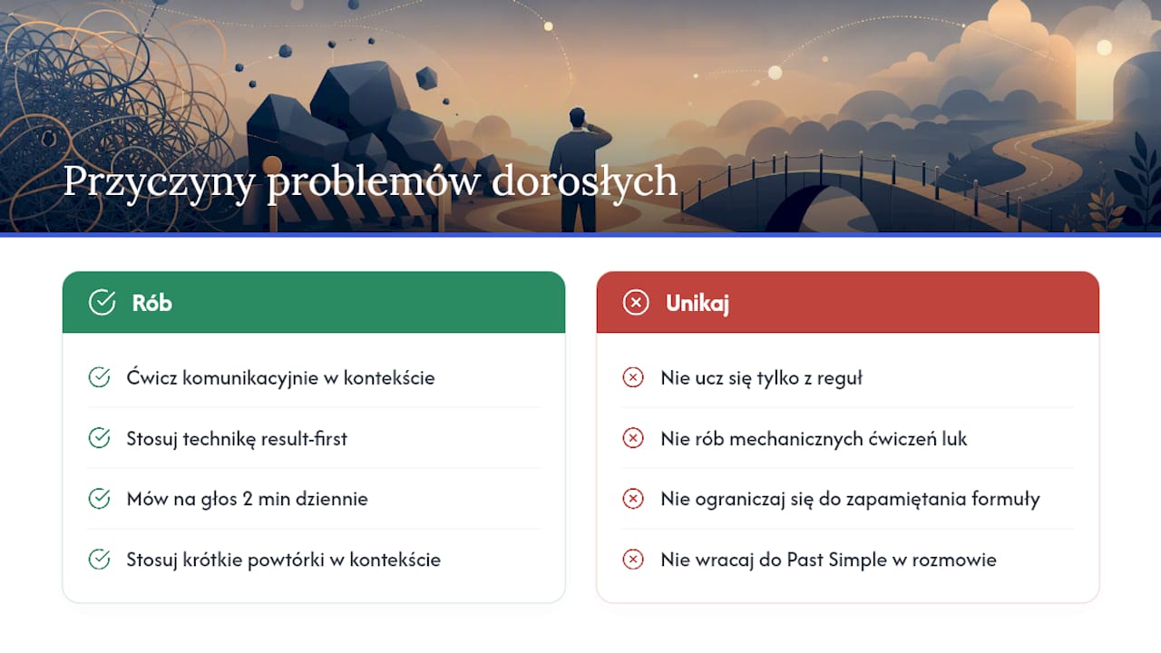 Dlaczego dorośli uczniowie mają z tym czasem największy problem? — overview diagram