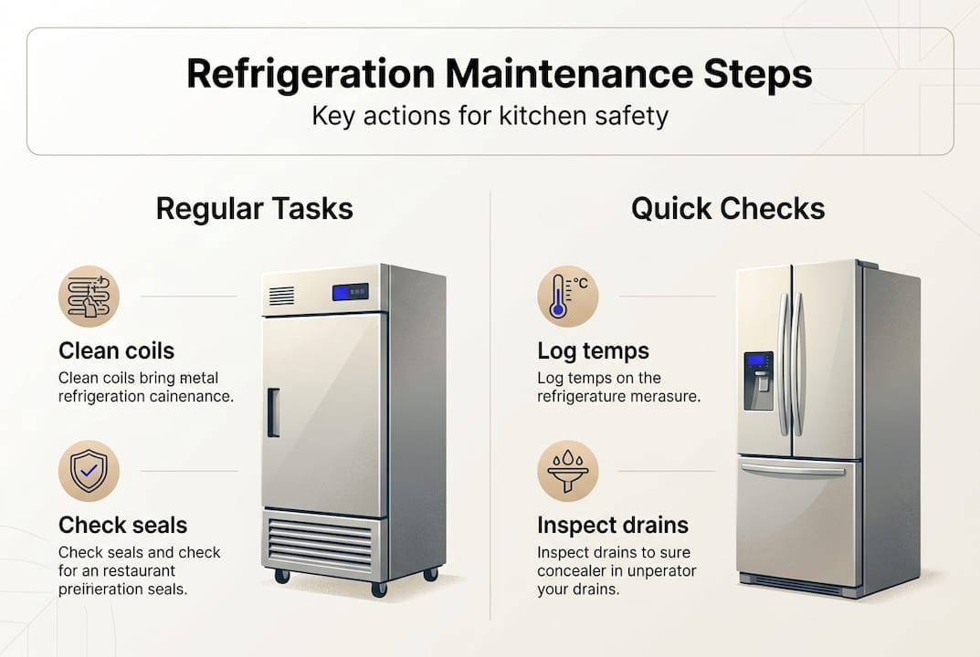 Infographic of restaurant refrigeration maintenance steps