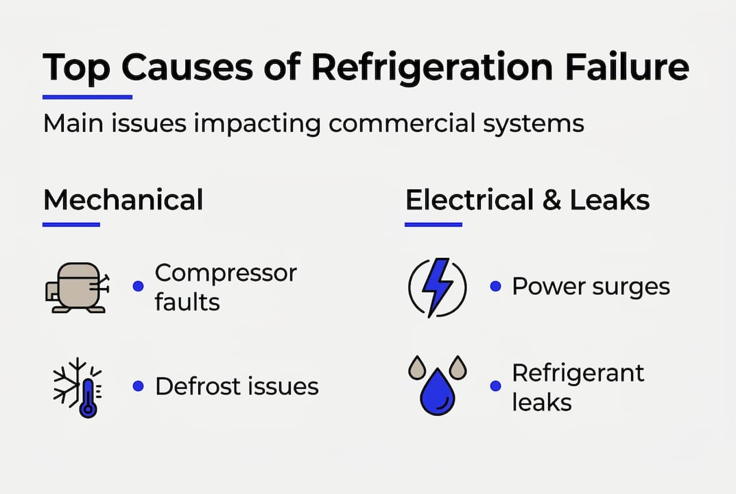 Infographic on refrigeration failure causes