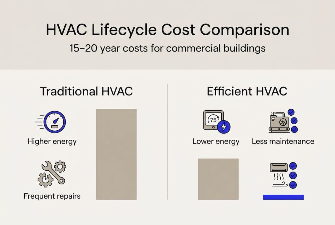 Infographic compares HVAC lifecycle costs