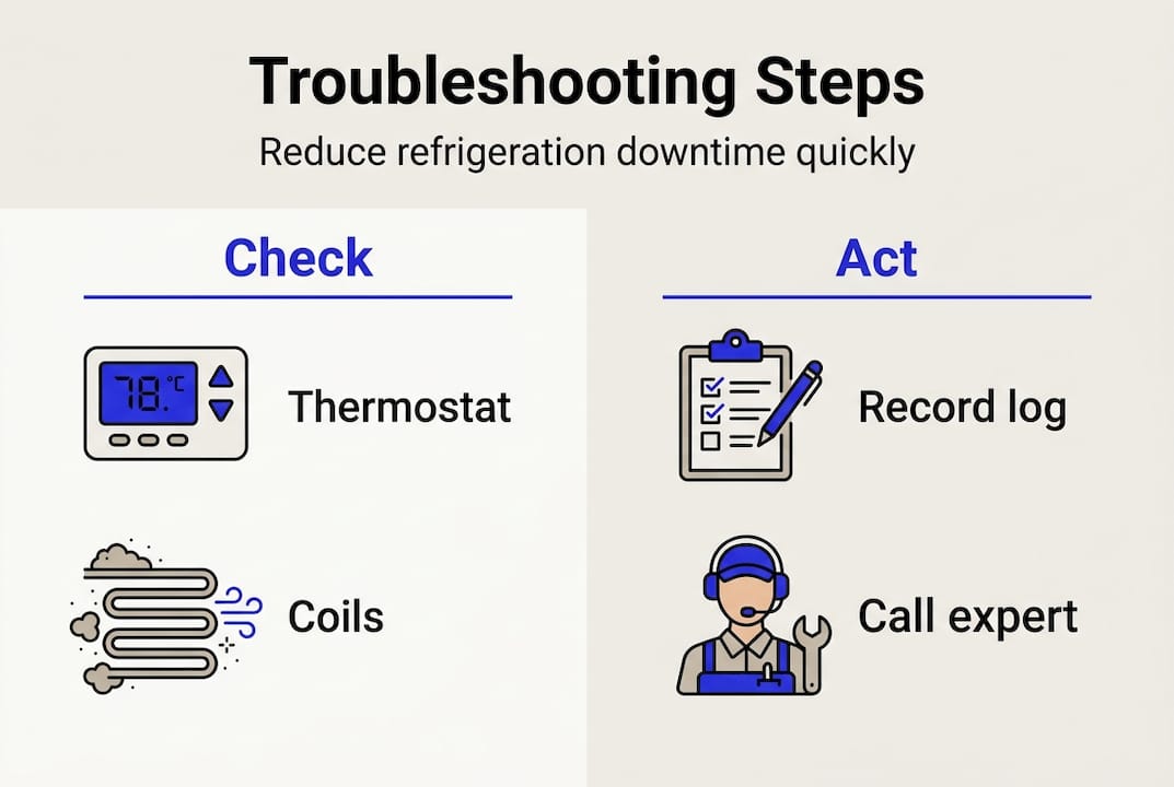 Infographic: refrigeration troubleshooting key steps