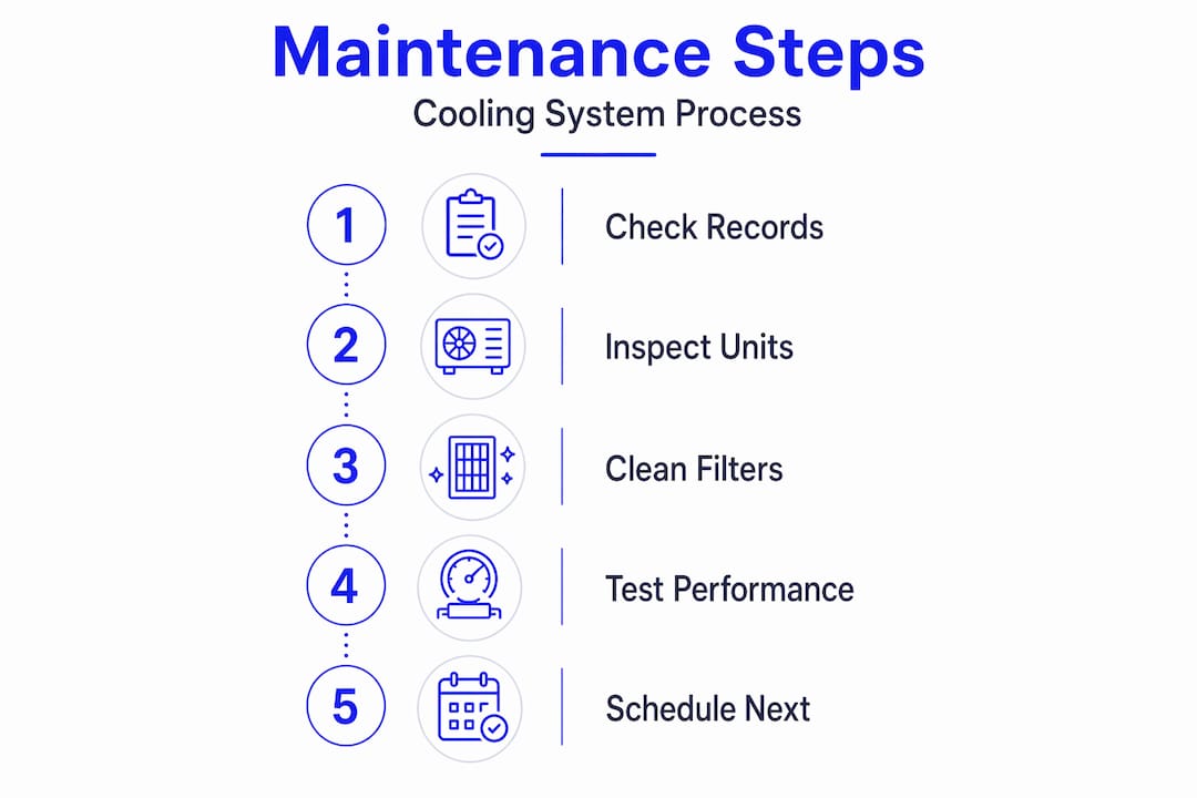 Infographic of cooling system maintenance steps