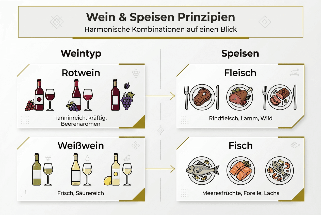 Übersicht: Welche Weine passen zu welchen Gerichten?