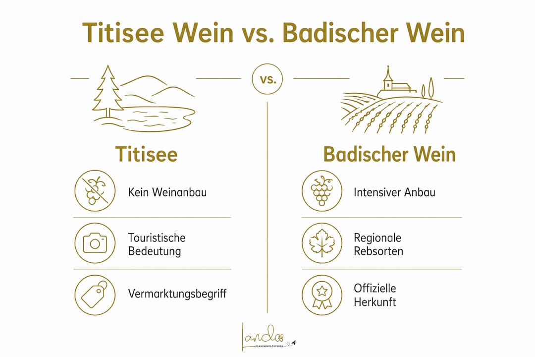 Infografik: Titisee und badischer Wein im direkten Vergleich