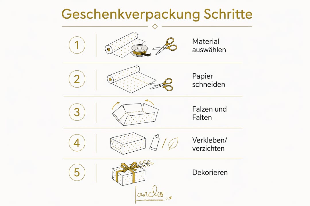 Infografik: So verpacken Sie Geschenke Schritt für Schritt