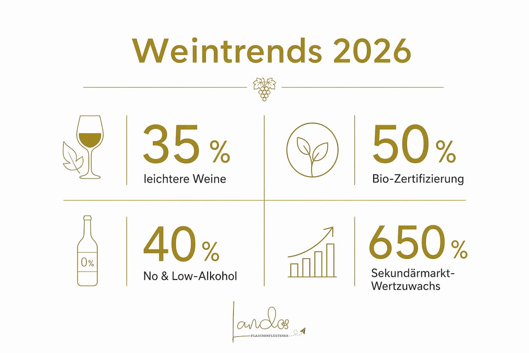 Aktuelle Weintrends 2026 – eine Übersicht mit spannenden Zahlen und Fakten