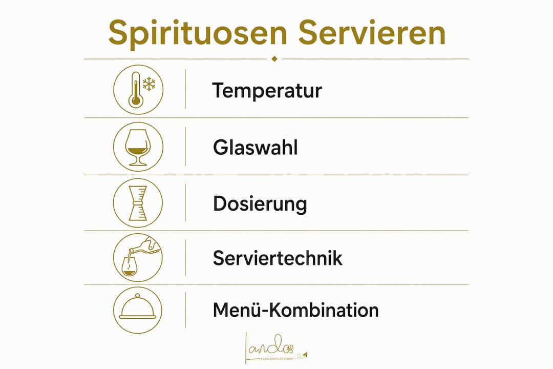 Übersicht: So servieren Sie Spirituosen richtig – die wichtigsten Schritte auf einen Blick
