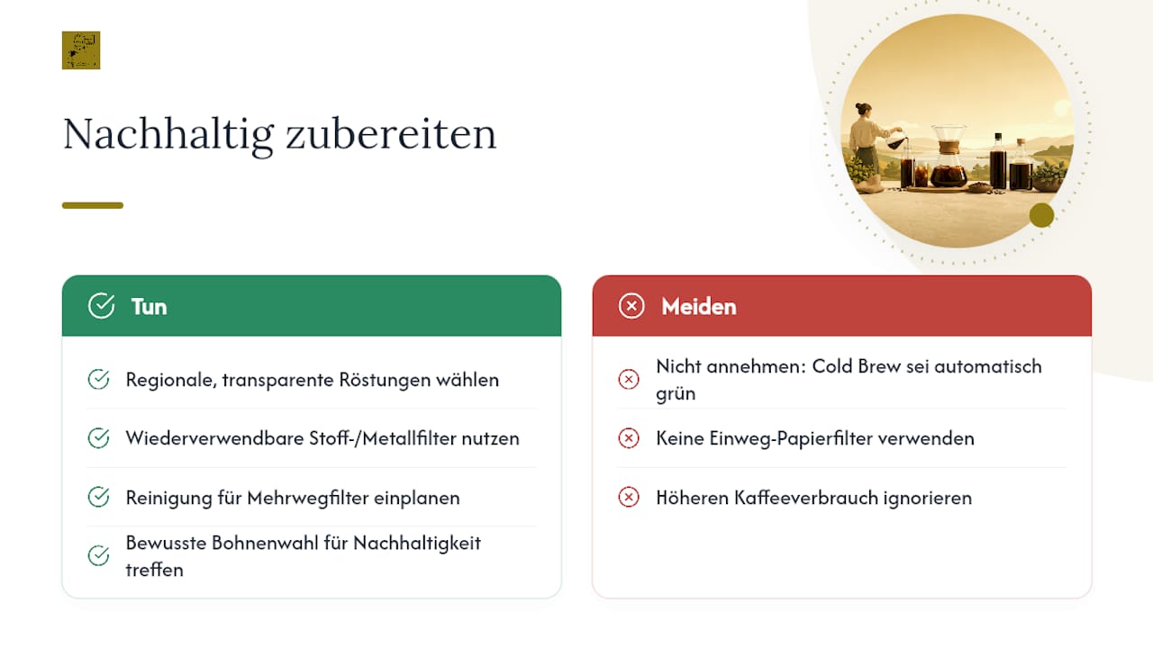 Wie nachhaltig ist die Zubereitung von Cold Brew? — overview diagram