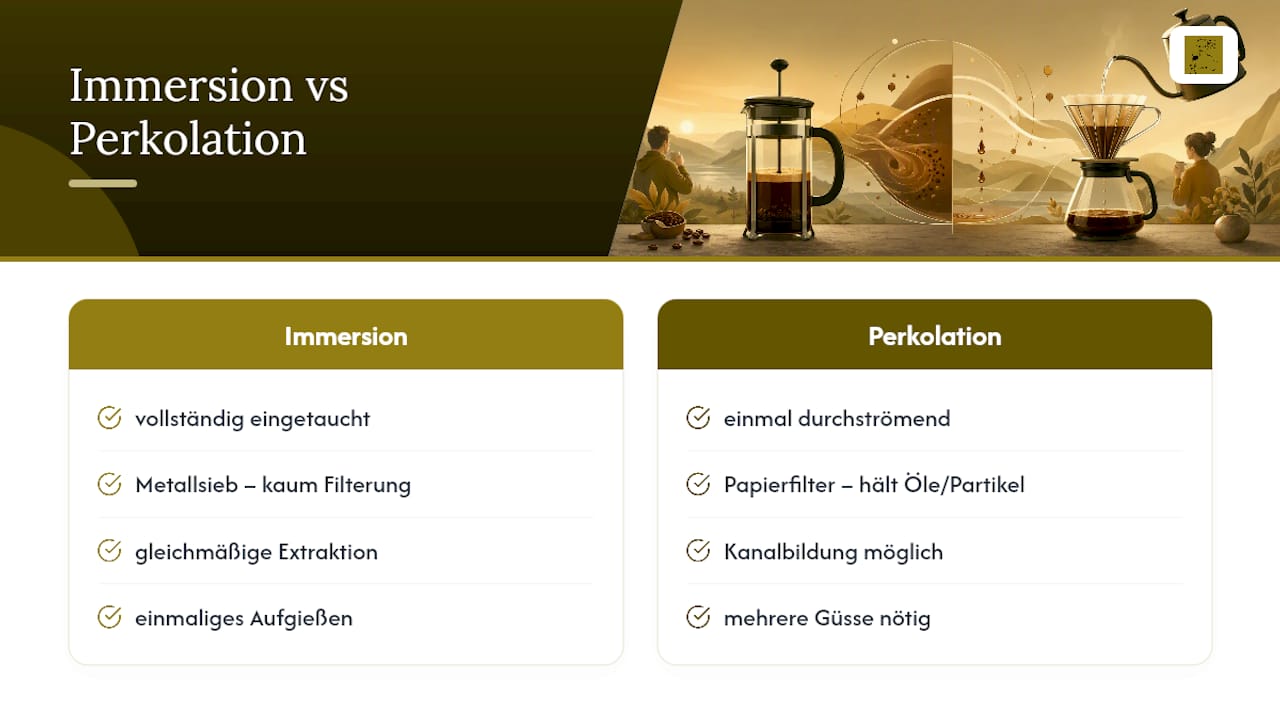 Immersion versus Perkolation: Ein Vergleich