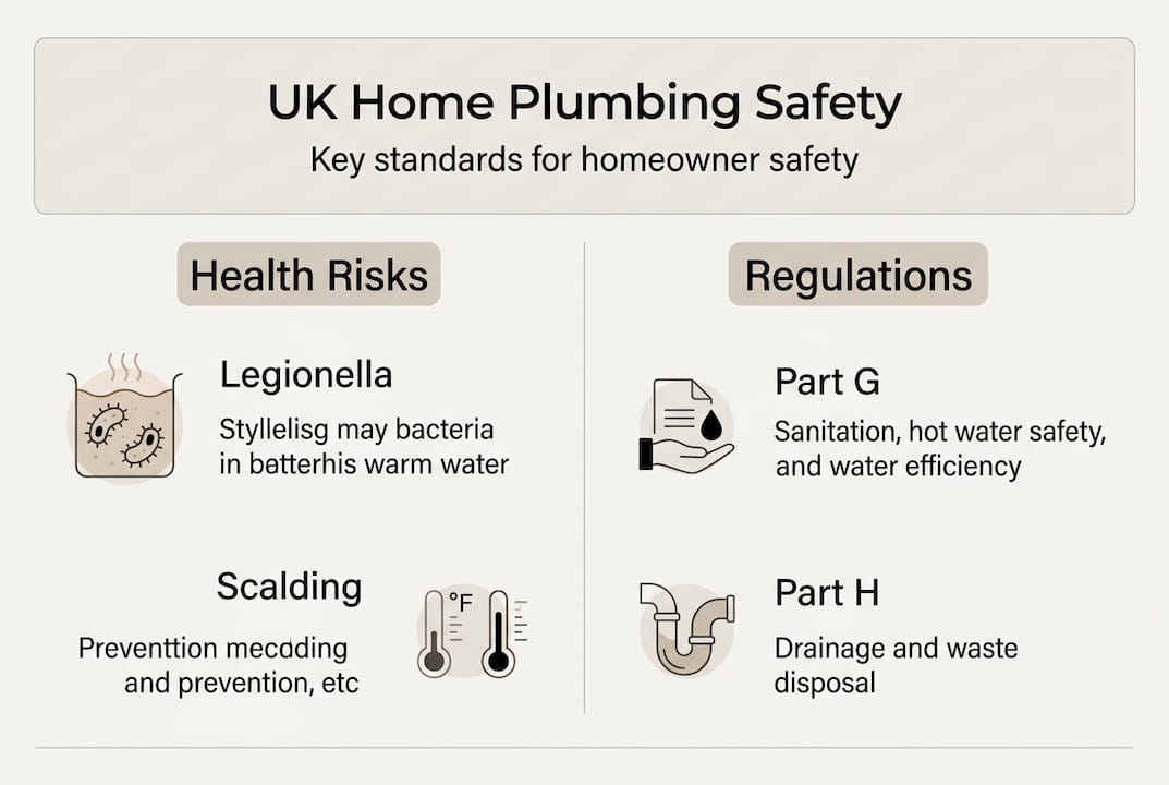 Infographic showing UK plumbing standards