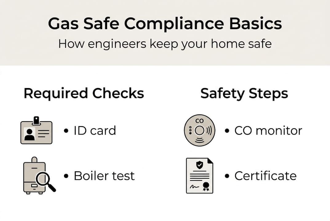 Infographic Gas Safe engineer home safety steps