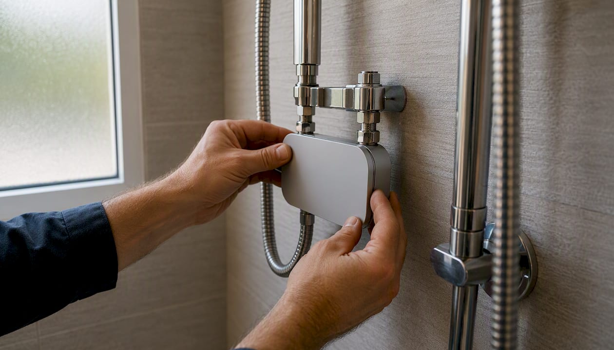 Plumber fitting smart shower control