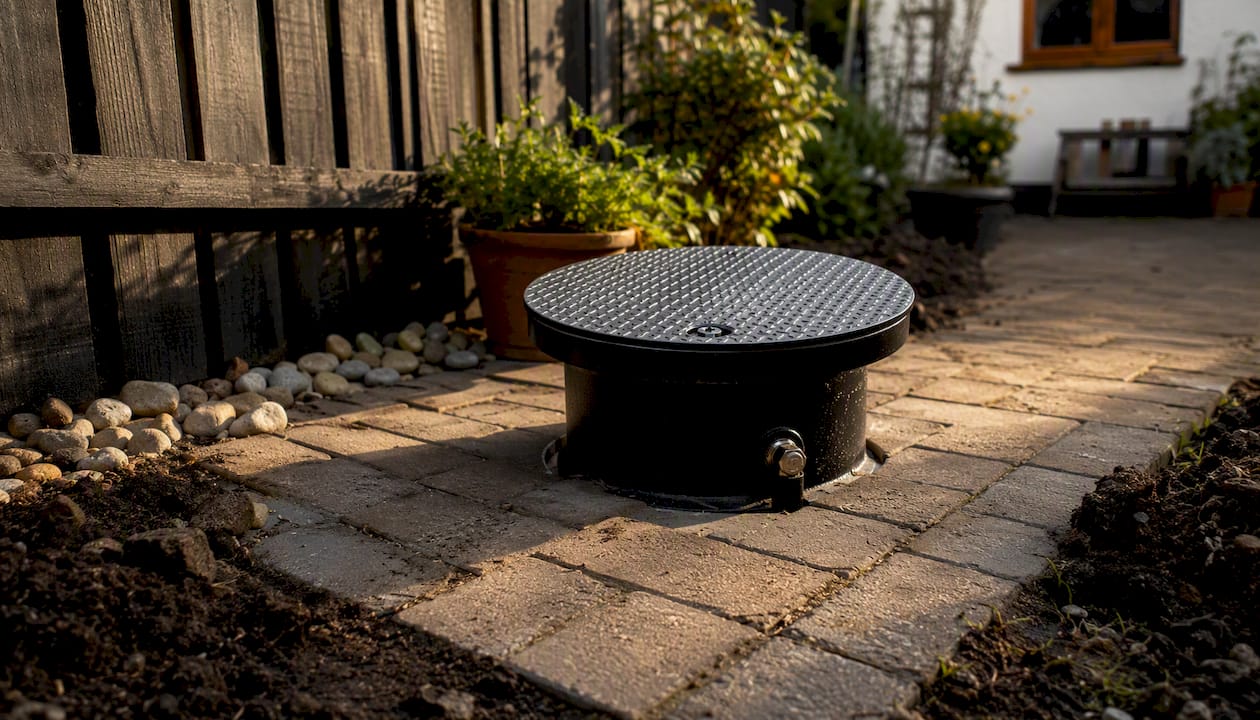 Above-ground borehole headworks with sanitary seal