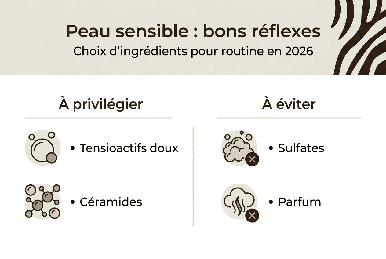 Infographie : les meilleurs ingrédients pour prendre soin des peaux sensibles