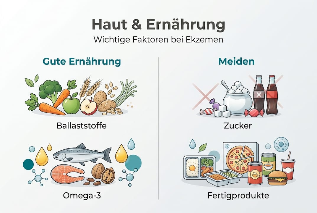 Übersicht: Welche Lebensmittel tun der Haut bei Neurodermitis gut – und welche sollte man besser meiden?