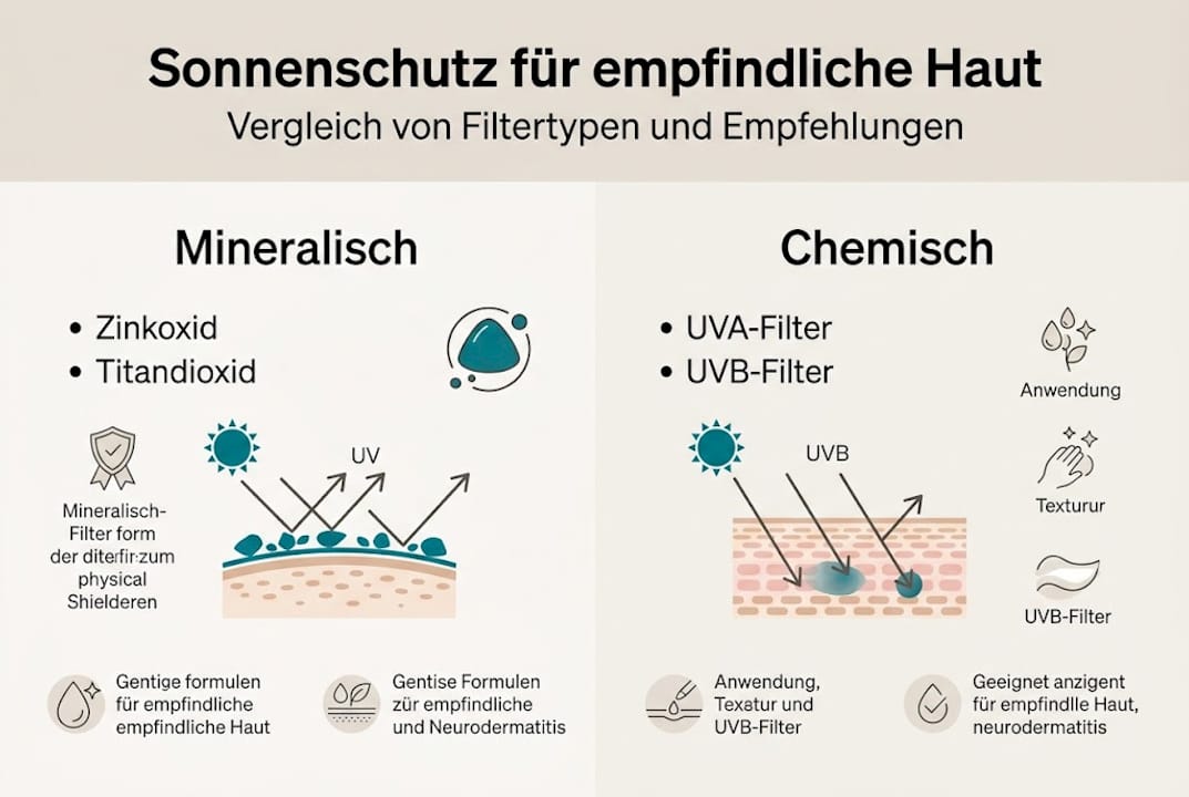 Infografik: Mineraliska eller kemiska solfilter – vilket skydd passar dig?