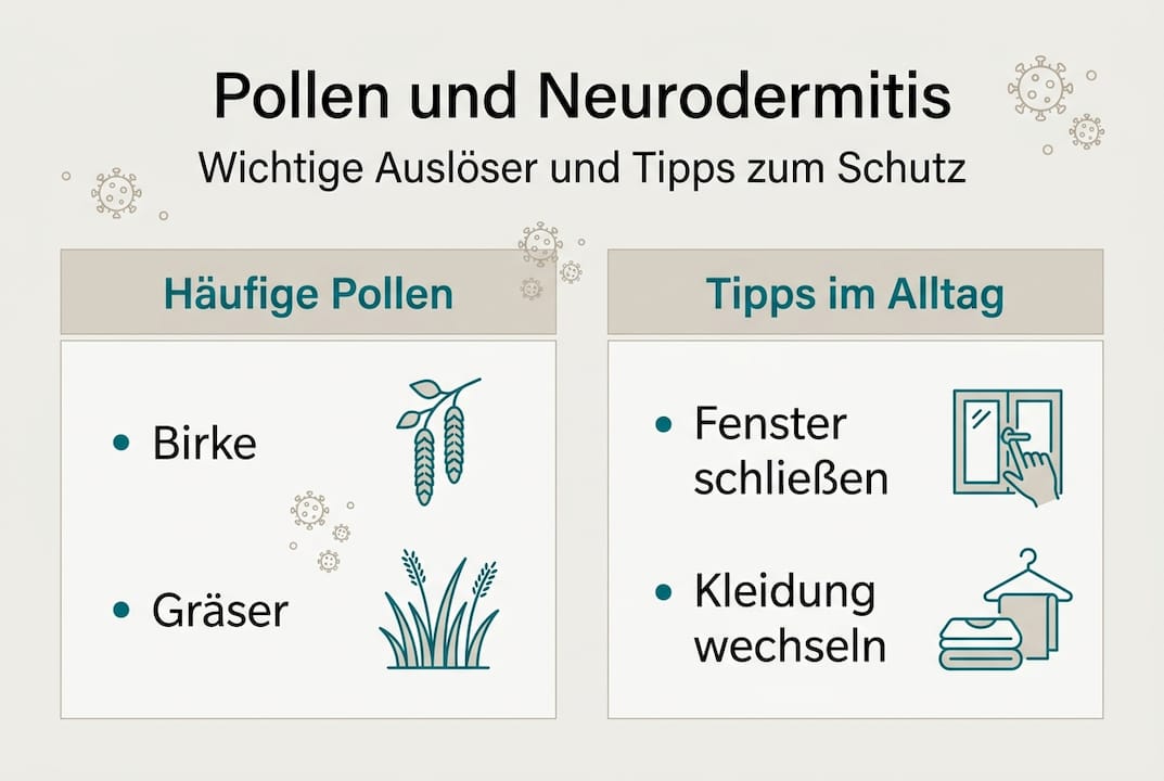Übersicht: Pollen und typische Triggerfaktoren bei Neurodermitis