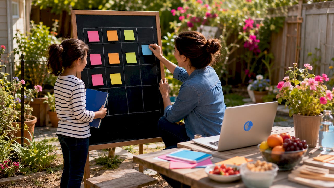 Parent marking language routine on calendar
