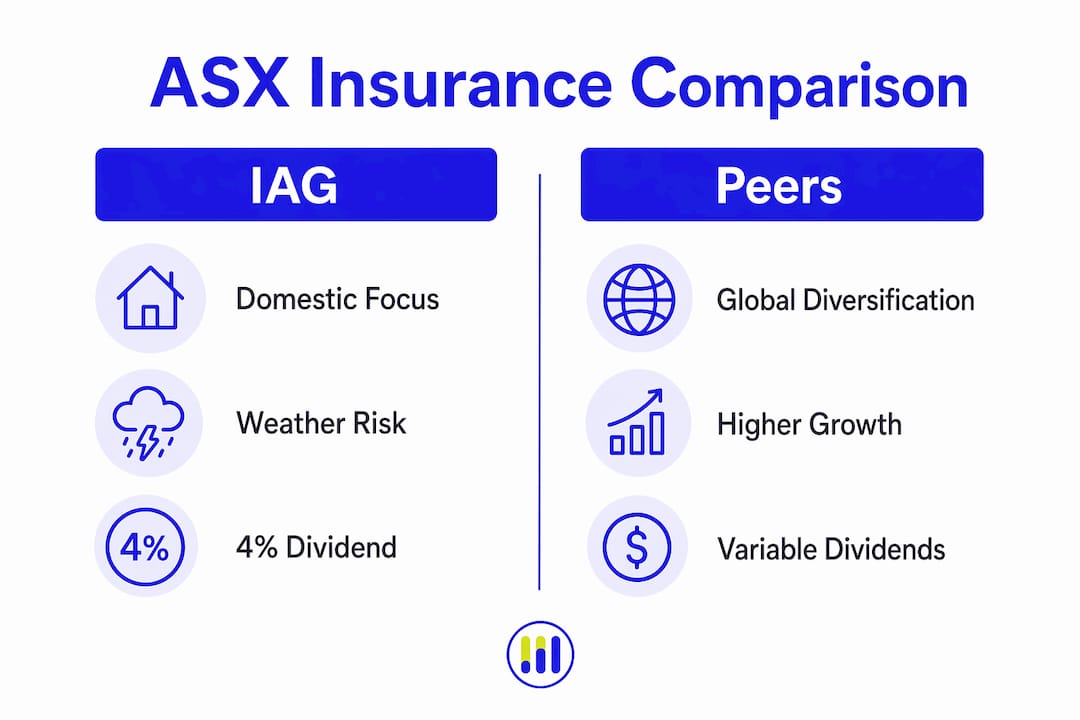 Infographic comparing ASX insurance companies