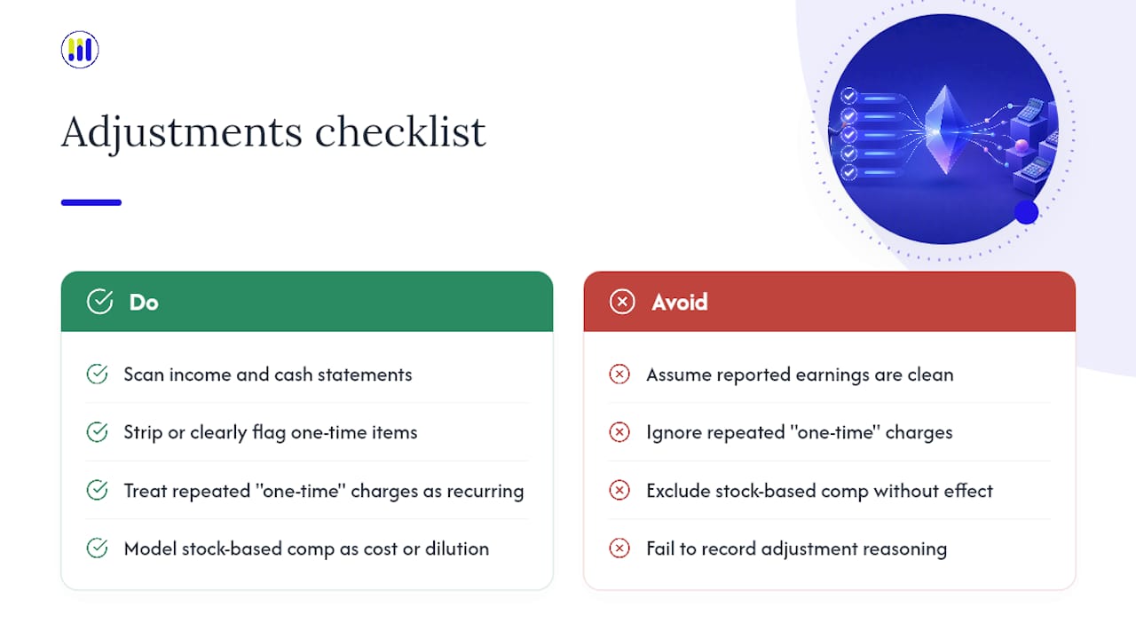 Adjusting for One-Time Items and Non-Recurring Expenses — overview diagram