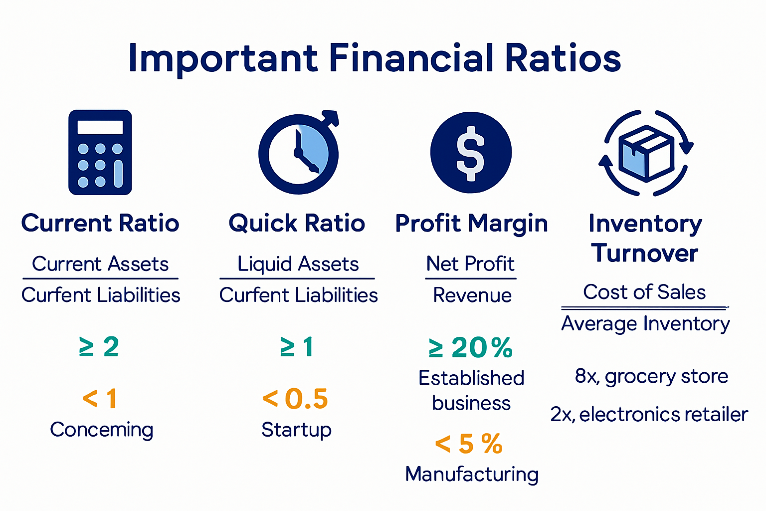 Infographic summary of essential financial ratios for South African businesses