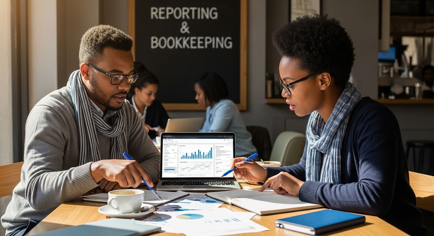 financial reporting bookkeeping teamwork