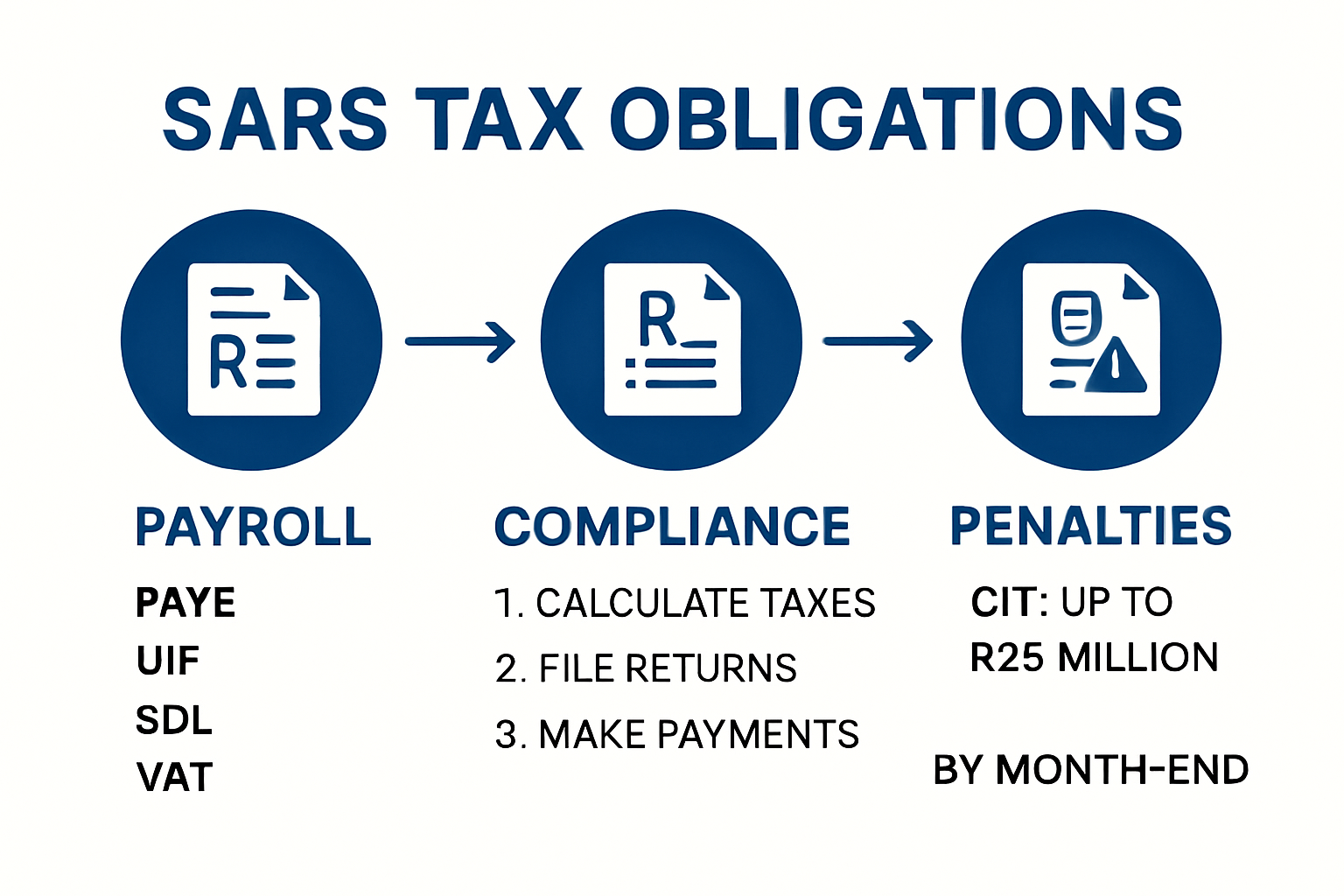 SARS tax obligations and compliance steps infographic